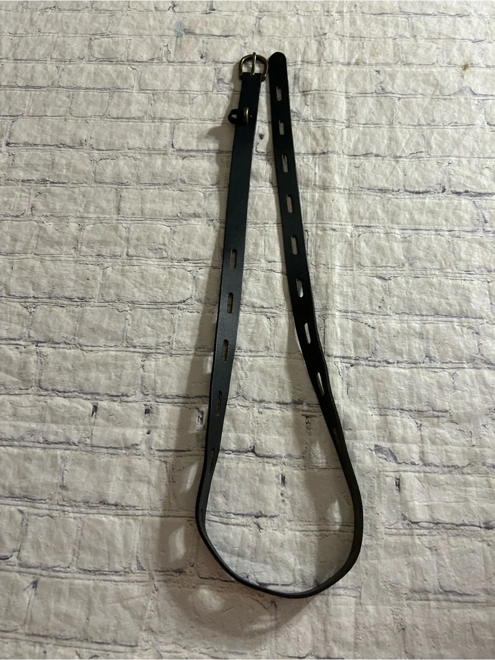 INDIA MADE BLACK LEATHER WITH ANTIQUE HARDWARE AND CUTOUTS SIZE 3XL